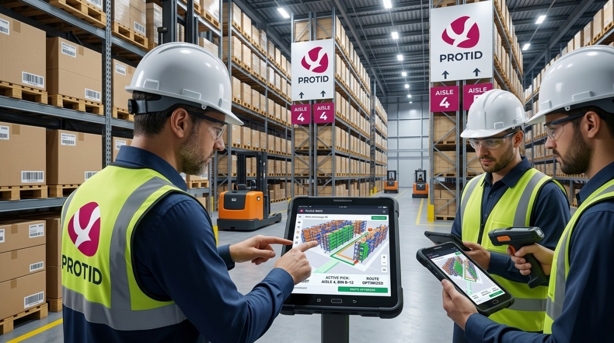 Supervision logistique d'entrepôt avec PDA et adressage 3D par Protid WMS en Algérie