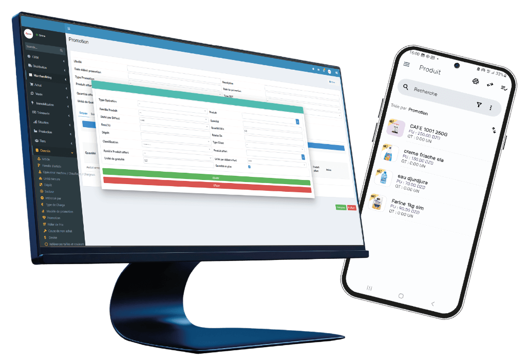Synchronisation temps réel entre l'ERP central et l'application mobile